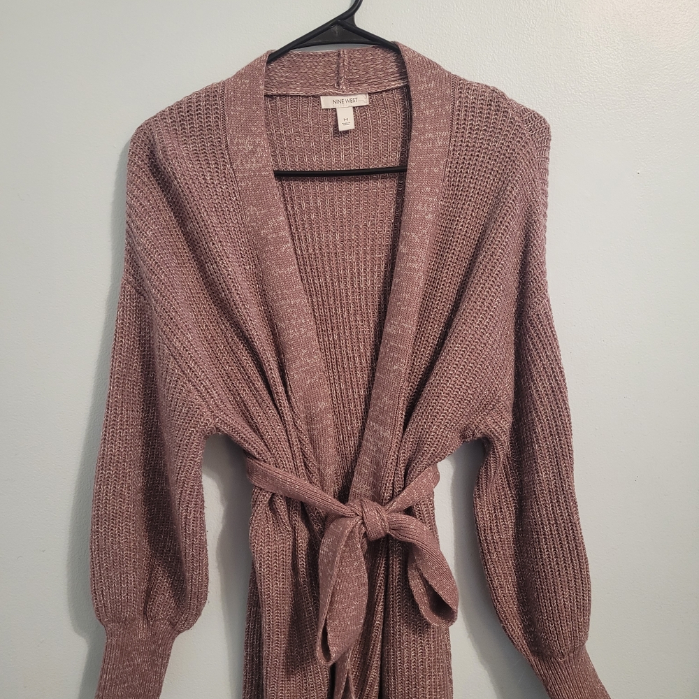 Nine West Mauve Knit Cardigan
